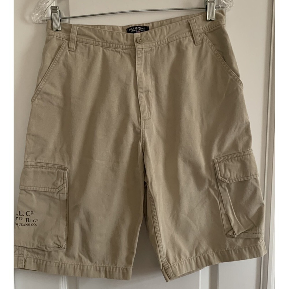 Polo‎ Jeans Co Ralph Lauren Youth Size 18 Khaki Hiking Cargo Shorts